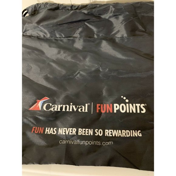 Carnival Tote‎ back pack Sack Funpoints fun Has Never Been So Rewarding Gray - Picture 1 of 5